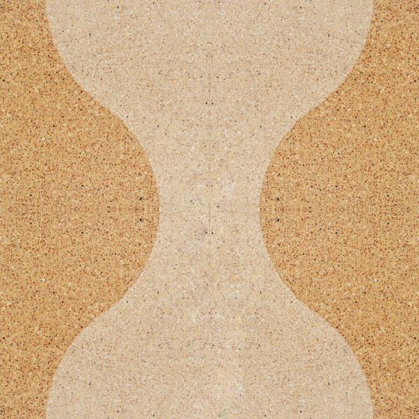 Su Desen Kumlamalı Terrazzo Karo